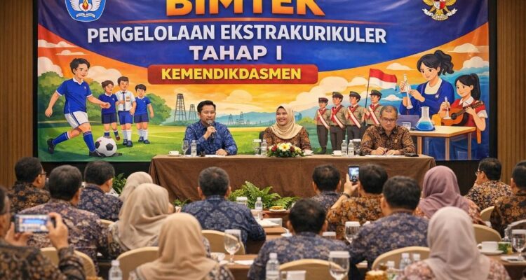 SD Alam Muhammadiyah Kedanyang (SD Almadany) Gresik terpilih ikuti Bimtek Pengelolaan Ekstrakurikuler Kemendikdasmen di Makassar, 7-10 April 2026.